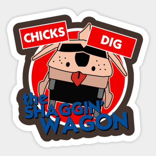 Chicks Love the Shaggin' Wagon Sticker